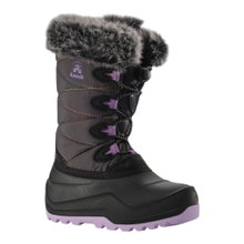Kamik Winter Boots Snowangel - Made in Canada, waterproof - charcoal grey/purple girls